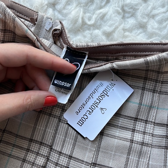 NWT Windsor Pleated Schoolgirl Plaid Skirt Preppy Cheer Halloween Dark Academia - Picture 7 of 9